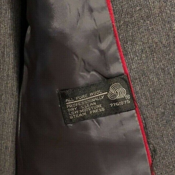 Men's Vintage Neil Martin Gray Pinstriped Pure Wool THE BROADWAY Suit 40 Regular - Picture 12 of 12